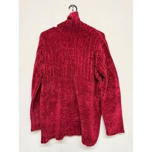 Motherhood Maternity Red Chenille Turtleneck Sweater Women's Large Soft Cozy